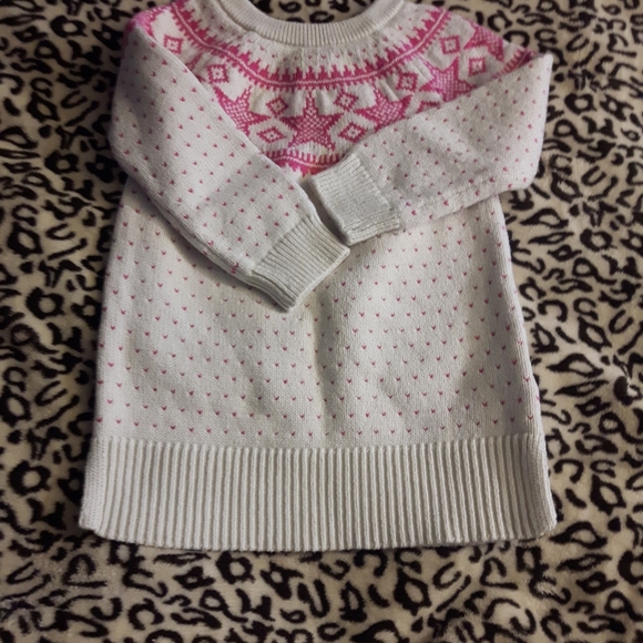 GAP pink and white starry knitted sweater - Picture 6 of 6
